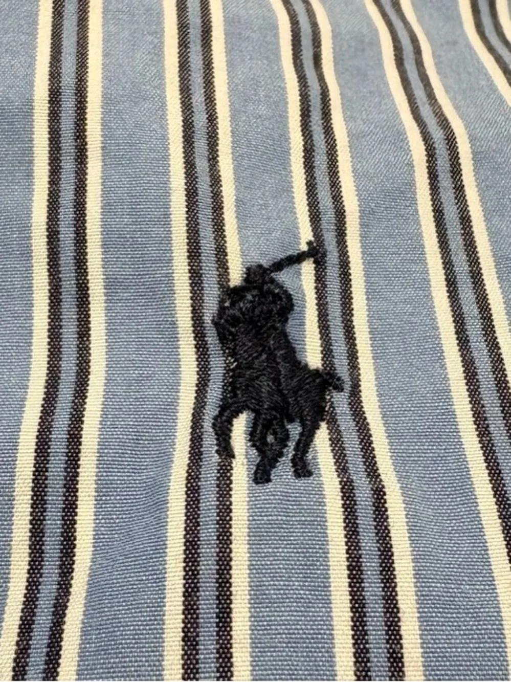 Ralph Lauren Boys Blue Striped Long Sleeve Button Down Shirt Size 5